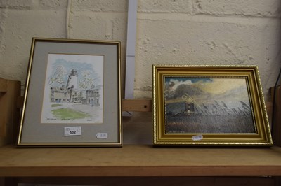 Lot 532 - WATERCOLOUR OF SOUTHWOLD, TOGETHER WITH...