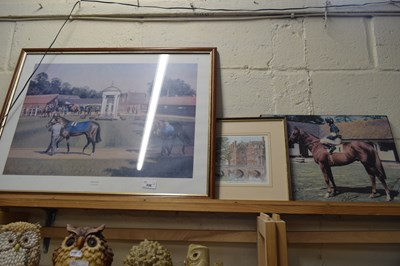 Lot 536 - TWO HORSE RACING PRINTS, ONE ENTITLED...
