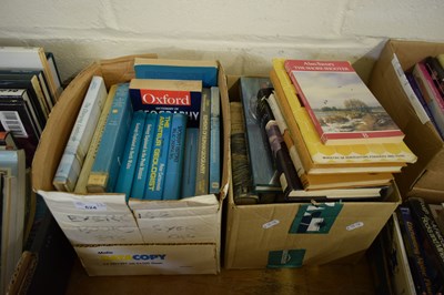 Lot 624 - TWO BOXES OF BOOKS - SOME GEOLOGY INTEREST AND...