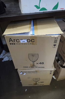 Lot 640 - TWO BOXES OF ARCOROC WINE GLASSES