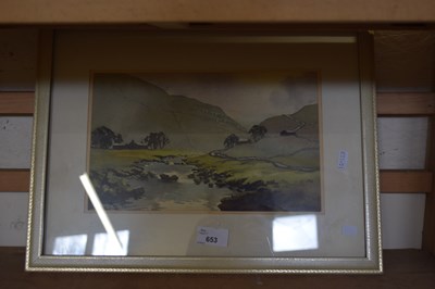 Lot 653 - WATERCOLOUR OF MOUNTAIN SCENE, SIGNED E J W PRIOR