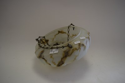 Lot 7 - MARBLED GLASS CEILING LIGHT SHADE OF CIRCULAR...