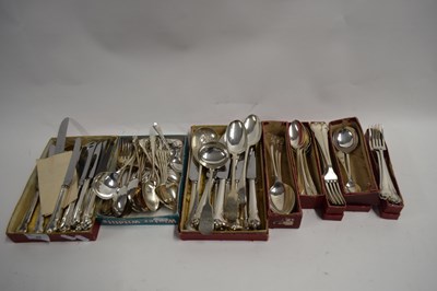 Lot 42 - MIXED LOT : VARIOUS PLATED AND STEEL CUTLERY