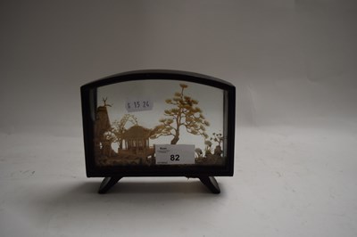 Lot 82 - CHINESE CORK DIORAMA PICTURE