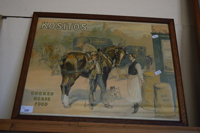 Lot 220 - COLOURED ADVERTISING PRINT 'KOSITOS COOKED...