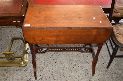Lot 319 - LATE VICTORIAN DROP LEAF OCCASIONAL TABLE WITH...