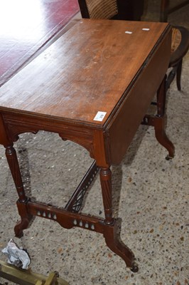 Lot 319 - LATE VICTORIAN DROP LEAF OCCASIONAL TABLE WITH...