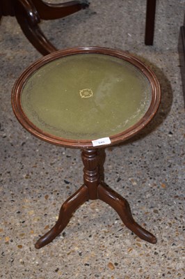 Lot 340 - SMALL MODERN WINE TABLE WITH INSET LEATHER TOP