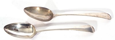 Lot 33 - Pair of George III silver table spoons, Old...