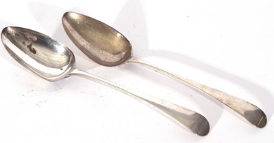 Lot 33 - Pair of George III silver table spoons, Old...