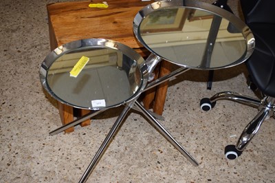 Lot 377 - DUETO METAL SIDE TABLE WITH MIRRORED TOP, 70CM...