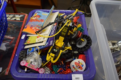 Lot 662 - PLASTIC BOX CONTAINING QUANTITY OF TOYS, LEGO ETC