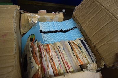 Lot 680 - BOX CONTAINING RECORDS, MAINLY POP MUSIC SINGLES