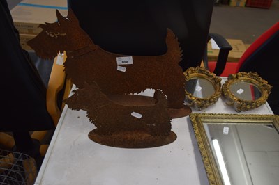 Lot 809 - PAIR OF METAL MODELS OF TERRIERS