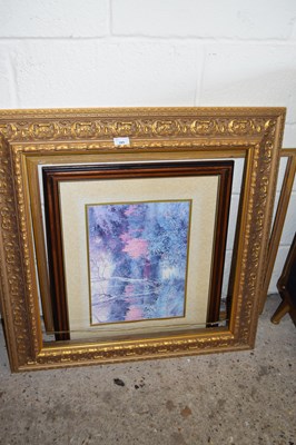 Lot 395 - TWO GILT PICTURE FRAMES AND A FRAMED PRINT (3)