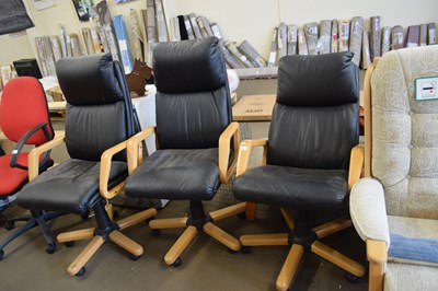 Lot 825 - THREE REVOLVING OFFICE CHAIRS