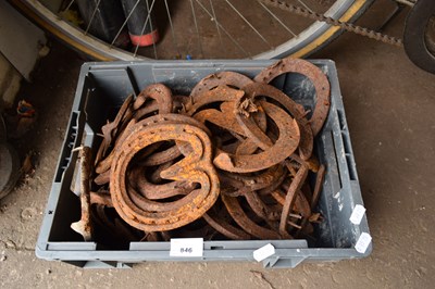 Lot 846 - BOX OF HORSESHOES