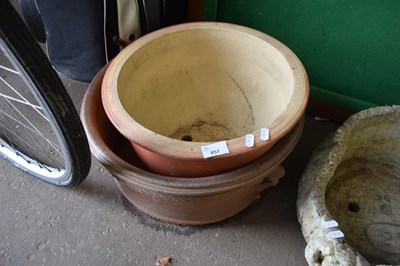 Lot 851 - TWO CERAMIC PLANT POTS