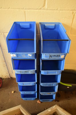 Lot 858 - TEN BLUE PLASTIC MEDIUM WORKSHOP TIDY TRAYS