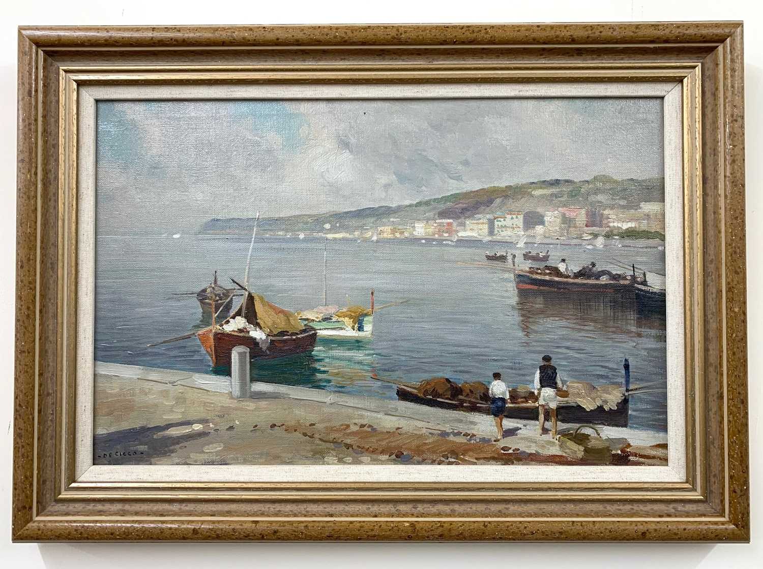 Lot 62 - Meditteranean boating scene, oil on canvas,...