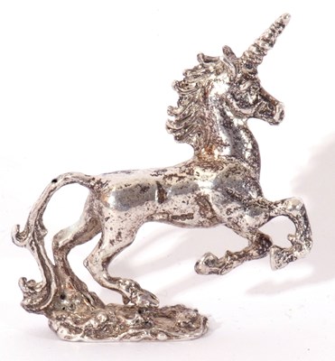 Lot 315 - Hallmarked silver unicorn figure, London 1962,...