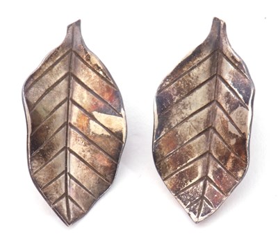 Lot 316 - Anton Michelsen sterling silver Denmark leaf...