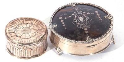 Lot 35 - George V silver and tortoiseshell mounted...