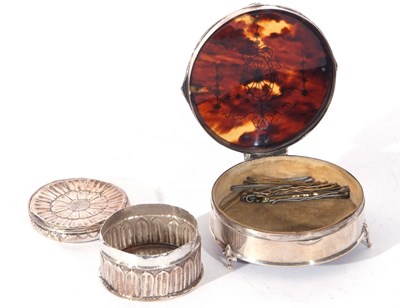 Lot 35 - George V silver and tortoiseshell mounted...