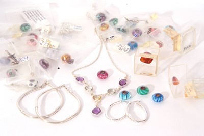 Lot 362 - Box of glass beads, spacer beads, charms etc