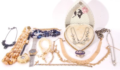Lot 365 - Quantity of costume necklaces and pendants etc