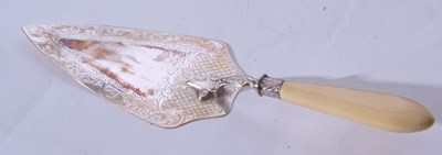 Lot 37 - Victorian silver and ivory mounted trowel...