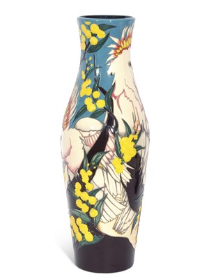 Lot 41 - Large Moorcroft trial vase decorated with tube...