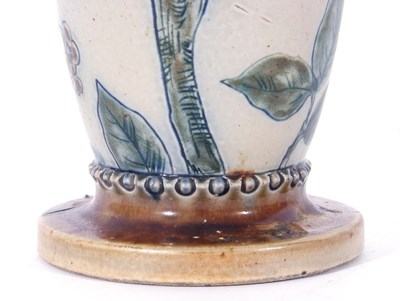Lot 43 - Martin Bros stoneware vase of cylindrical form...