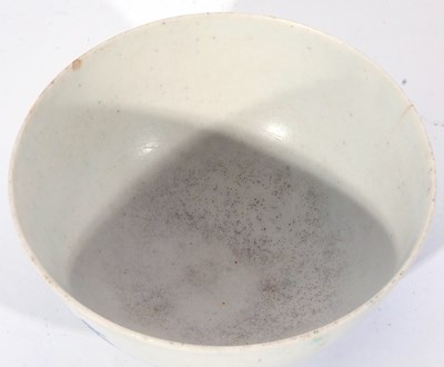 Lot 54 - Early Bow porcelain blue and white bowl circa...