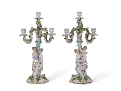 Lot 71 - An impressive pair of candelabra by Helena...