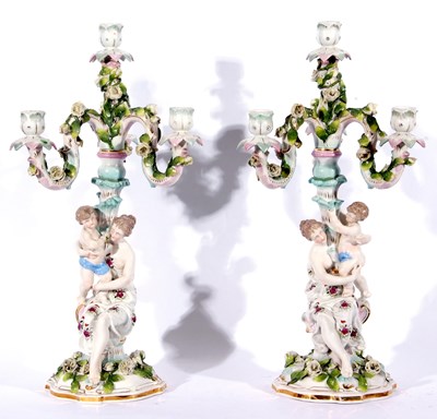 Lot 71 - An impressive pair of candelabra by Helena...