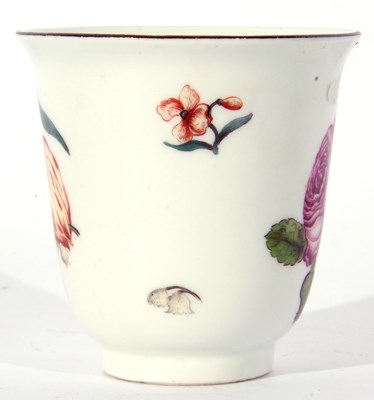 Lot 73 - Mid-18th century Meissen chocolate cup, finely...