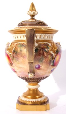 Lot 79 - Large Royal Worcester vase with reticulated...