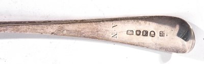 Lot 44 - George III silver serving spoon, Old English...