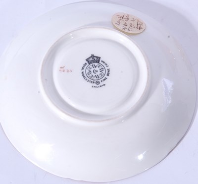 Lot 85 - Royal Worcester cup and saucer, finely painted...