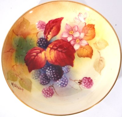 Lot 86 - Royal Worcester pin dish painted with...