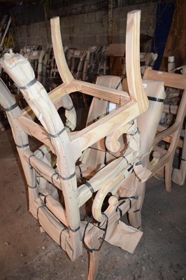 Lot 28 - Pair of Trafalgar sabre leg carver chairs,...