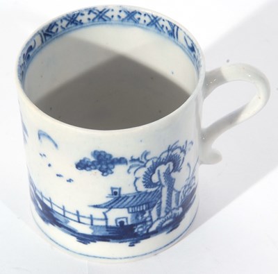 Lot 92 - Early Lowestoft porcelain coffee can with a...
