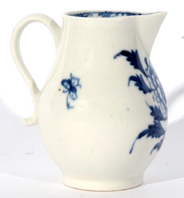 Lot 97 - Lowestoft porcelain sparrowbeak jug, circa...