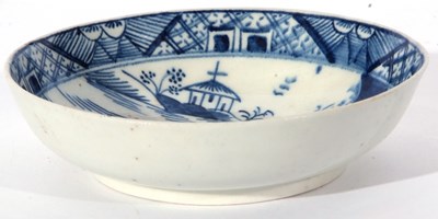 Lot 98 - Lowestoft porcelain saucer, circa 1780, with a...