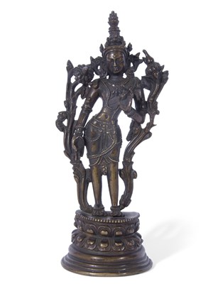 Lot 126 - Tibetan bronze figure of Maitreya, possibly...