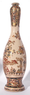 Lot 130 - Satsuma vase, Meiji period, bottle shaped,...