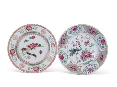 Lot 134 - Two Chinese porcelain plates, Yongzheng/early...