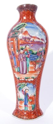 Lot 137 - 18th century Chinese porcelain vase of everted...