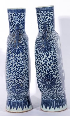 Lot 150 - Two large Chinese porcelain moon flasks, both...